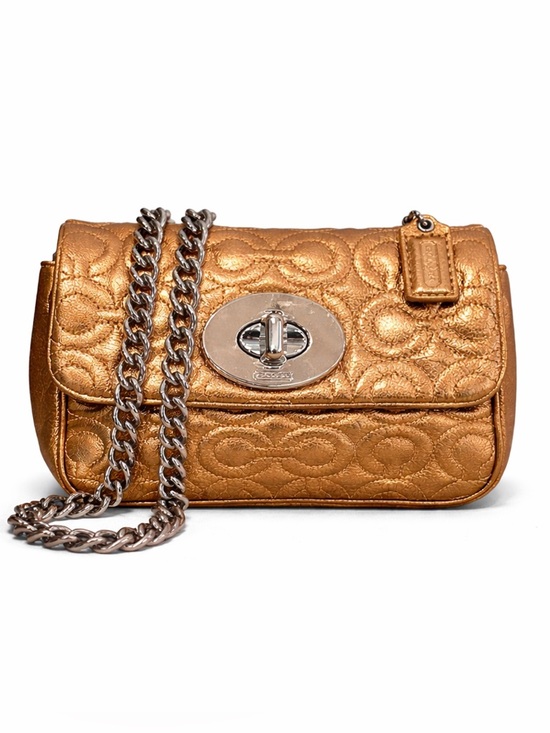 Coach Handbags - COACH Madison Metallic Leather Chain Mini Bag (Style #42727)